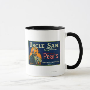 Uncle Sam Birnen-Kiste LabelWapato, WA Tasse