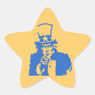Uncle Sam (Blue) auf Stickers
