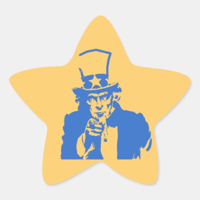 Uncle Sam (Blue) auf Stickers (Vorderseite)