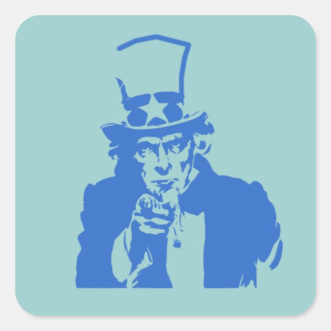 Uncle Sam (Blue) auf Stickers (Vorderseite)