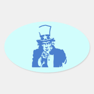Uncle Sam (Blue) auf Stickers