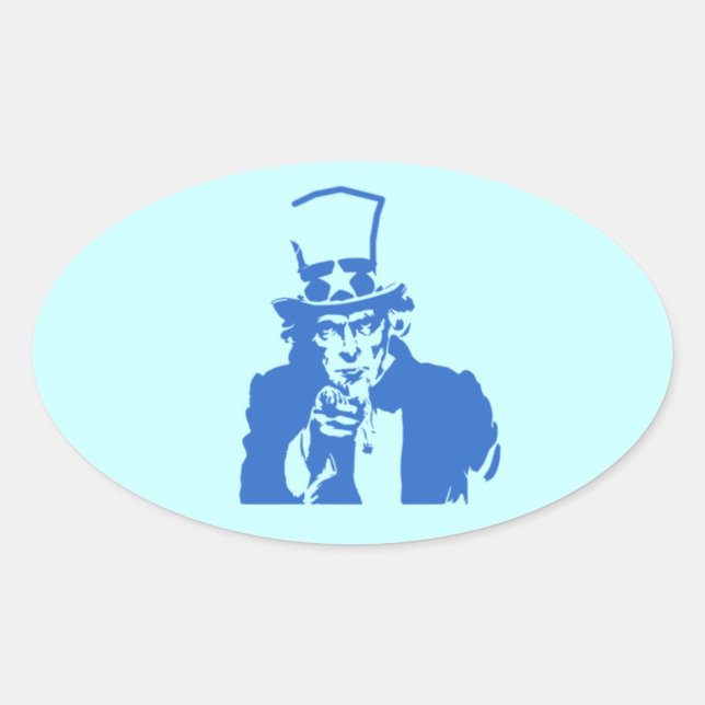 Uncle Sam (Blue) auf Stickers (Vorderseite)