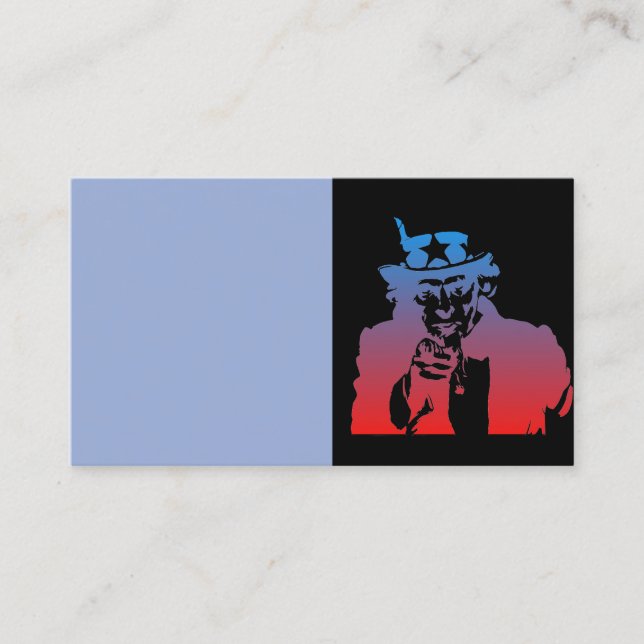 Uncle Sam Business Card Visitenkarte (Vorderseite)