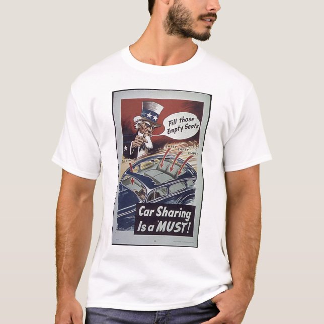Uncle Sam Carsharing- Propaganda WW1 T-Shirt (Vorderseite)