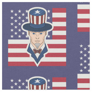 Uncle Sam Cartoon Stoff