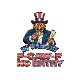 Uncle Sam Chicken No Warrant F-Caw-F No Entry Fußmatte