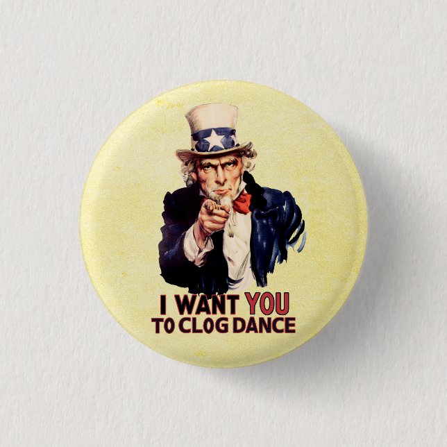 Uncle Sam Clogging Dance Button (Vorderseite)