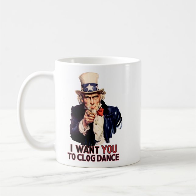 Uncle Sam Clogging Dance Kaffeetasse (Links)