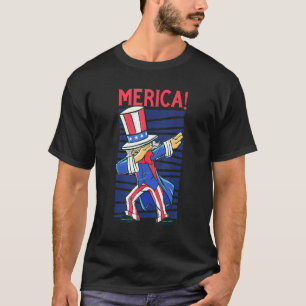 Uncle Sam Dabbing 4. Juli Merica Männer Frauen Ki T-Shirt