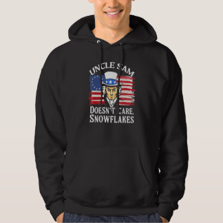 Uncle Sam Doesn't Care Snowflakes American Flag_6 Hoodie