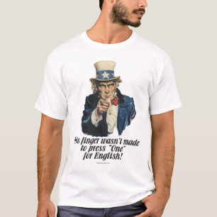 Uncle Sam Drückt nicht ein für Englisch T-Shirt