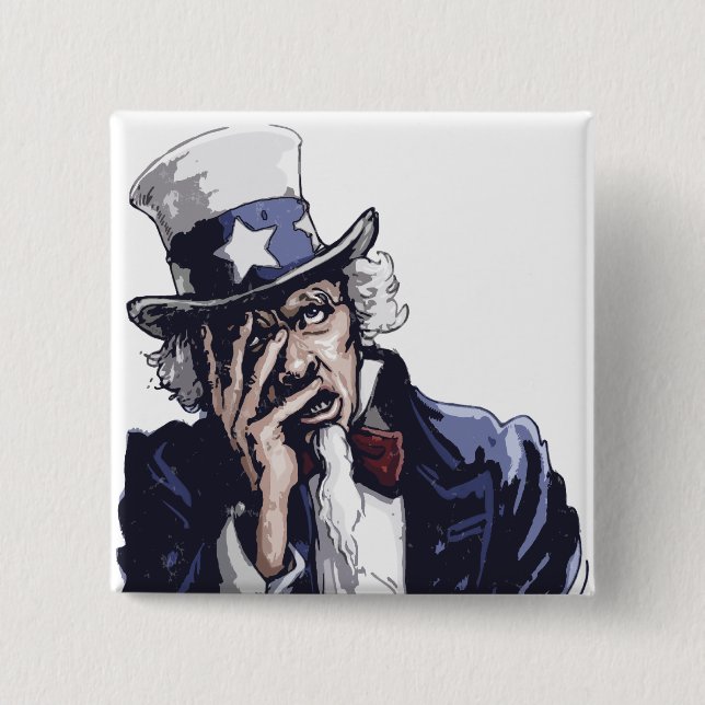 Uncle Sam Facepalm Button (Vorderseite)