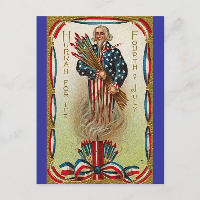 Uncle Sam Forth vom Juli Postkarte (Vorderseite)