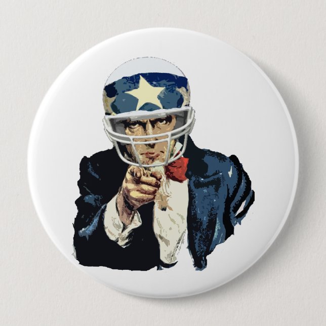 Uncle Sam Fußball Button (Vorderseite)