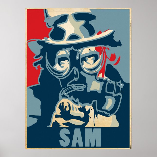 Uncle Sam Gas Mask Poster (Vorne)