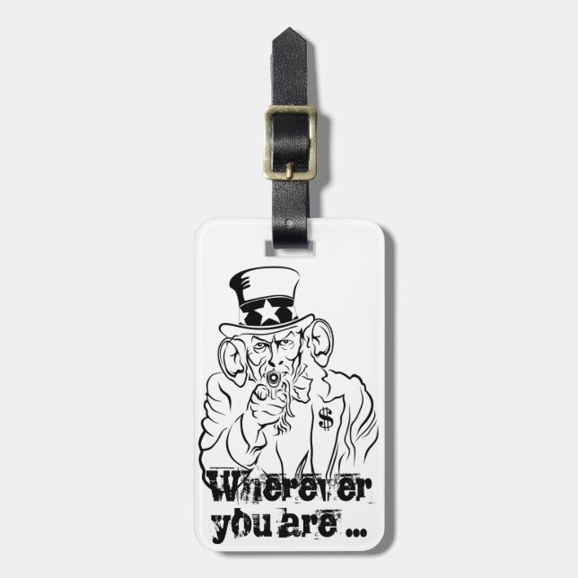 Uncle Sam Gepäckanhänger (Vorderseite vertikal)