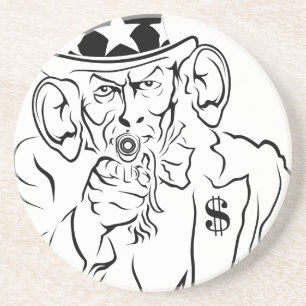 Uncle Sam Getränkeuntersetzer