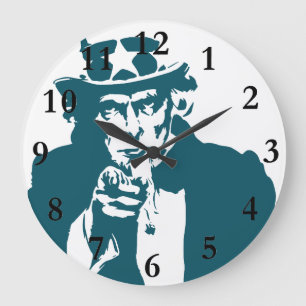 Uncle Sam Große Wanduhr