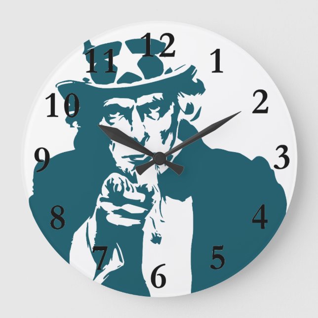 Uncle Sam Große Wanduhr (Vorderseite)