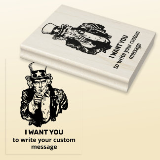 Uncle Sam Gummistempel