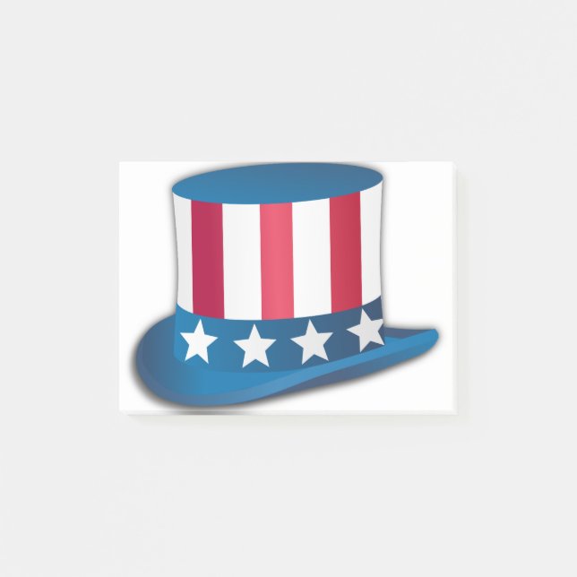 Uncle Sam Hat Post-it Klebezettel (Vorderseite)
