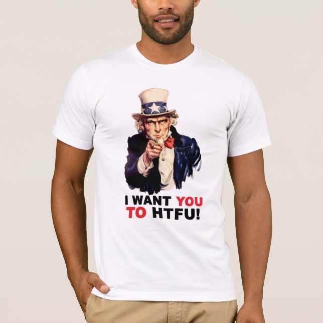Uncle Sam HTFU - Bella Leinwand T-Shirt (Vorderseite)