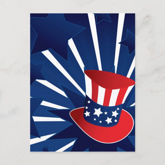 Uncle Sam Hut Postkarte (Vorderseite)