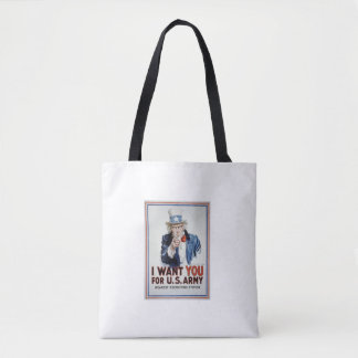 Uncle Sam I Want You For Us Army Vintage Poster  Tasche