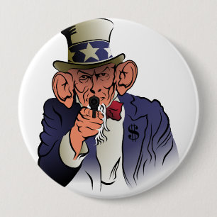 Uncle Sam in Farbe Button