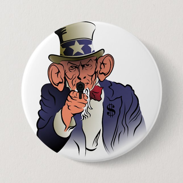 Uncle Sam in Farbe Button (Vorderseite)