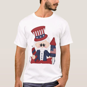 Uncle Sam Juli vierter patriotischer T - Shirt