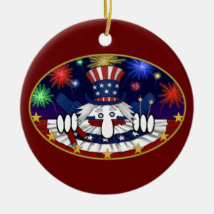 Uncle Sam Kilroy Verzierung Keramik Ornament