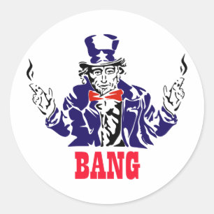Uncle Sam Knalle Runder Aufkleber
