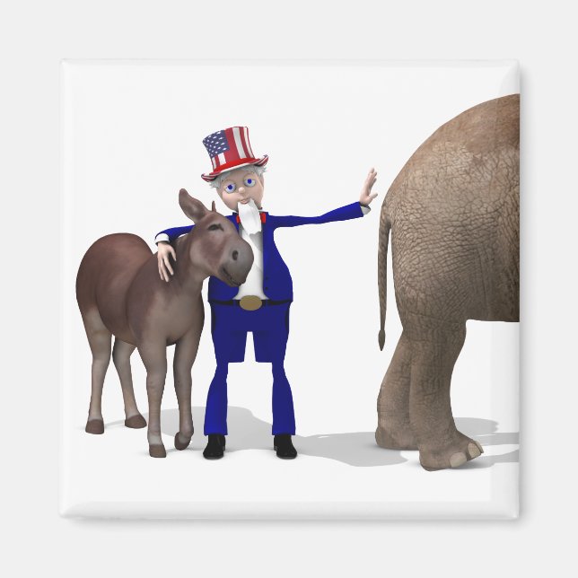 Uncle Sam Lieben Animals Magnet (Vorne)