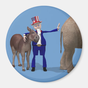 Uncle Sam Lieben Donkey Magnet