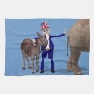 Uncle Sam Lieben Donkeys Geschirrtuch