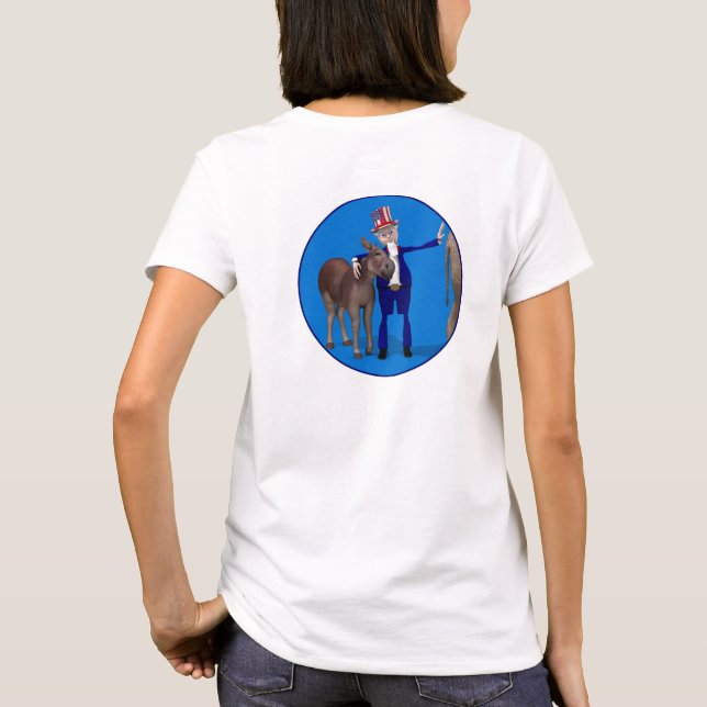 Uncle Sam Lieben Donkeys T-Shirt (Rückseite)