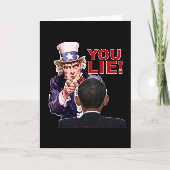 Uncle Sam Liegen Sie Karte (Vorderseite)
