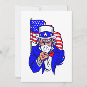 Uncle Sam maske maske usa Einladung