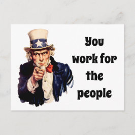 Uncle Sam Message an gewählte Beamte Postkarte