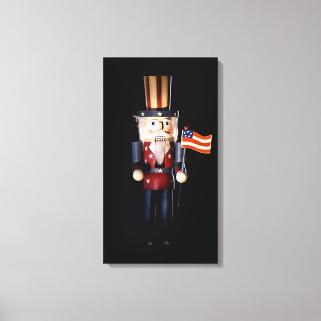 Uncle Sam Nutcracker Leinwanddruck (Vorderseite)