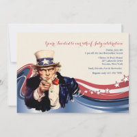 Uncle Sam Patriotic Einladung