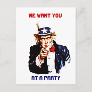 UNCLE SAM POSITION PARTY EINLADUNG ~EZ2 CUSTOMIZE