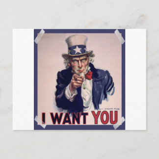 Uncle Sam Poster Cartes Postales de haute qualité