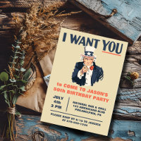 Uncle Sam Poster Patriotic Birthday