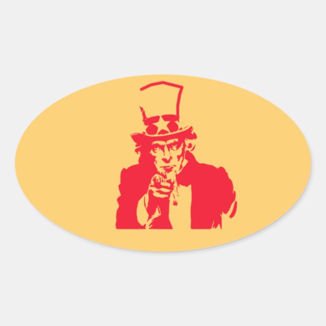 Uncle Sam (Red) on Stickers (Vorderseite)