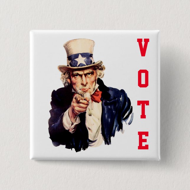 Uncle Sam Republican Vote Button (Vorderseite)