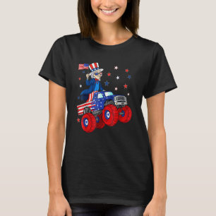 Uncle Sam Riding Monster Truck 4. Juli Boys Ki T-Shirt