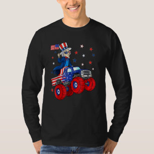 Uncle Sam Riding Monster Truck 4. Juli Boys Ki T-Shirt
