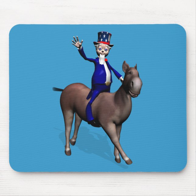 Uncle Sam Riding on Donkey Mousepad (Vorne)